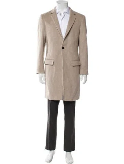 Pre-owned Allsaints Wool Overcoat In Brown