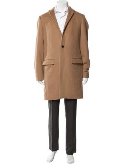 Pre-owned Allsaints Wool Overcoat In Neutral