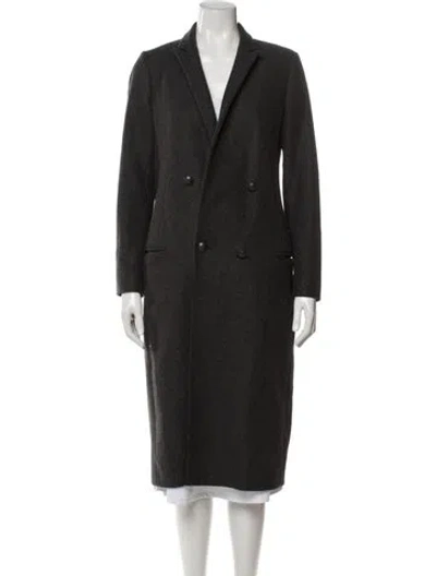Pre-owned Allsaints Wool Peacoat In Gray