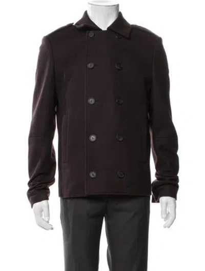 Pre-owned Allsaints Wool Peacoat In Grey