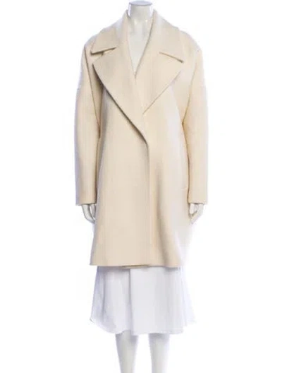 Pre-owned Allsaints Wool Peacoat In Neutral