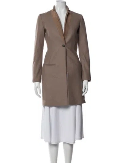 Pre-owned Allsaints Wool Peacoat In Neutral