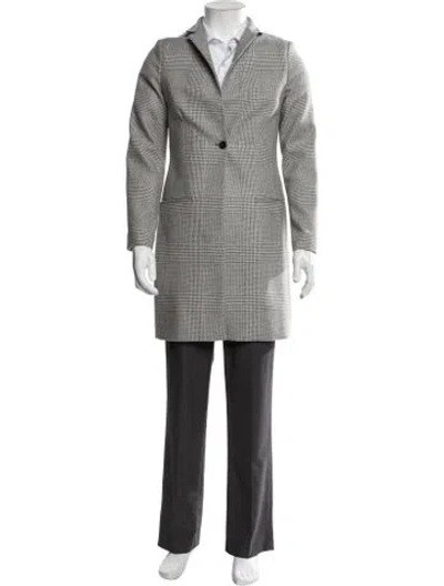 Pre-owned Allsaints Wool Plaid Print In Grey