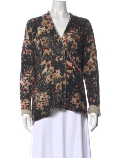 Pre-owned Allsaints Wool Printed Sweater In Black