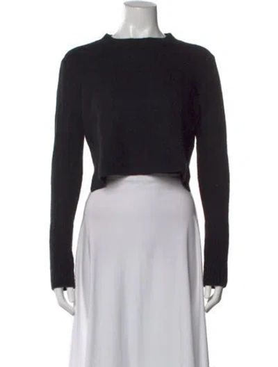 Pre-owned Allsaints Wool Scoop Neck Sweater In Black