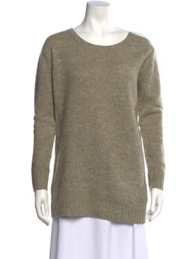 Pre-owned Allsaints Wool Scoop Neck Sweater In Neutral