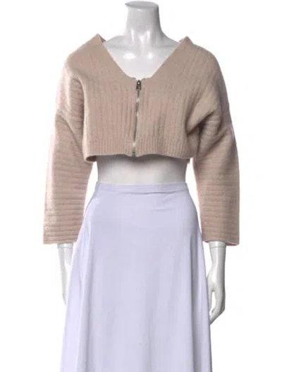 Pre-owned Allsaints Wool Scoop Neck Sweater In Neutrals