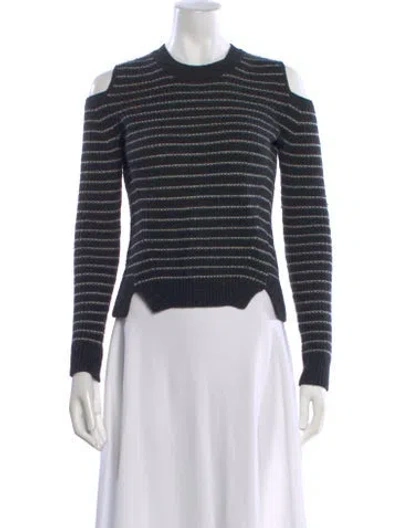Pre-owned Allsaints Wool Striped Sweater In Black