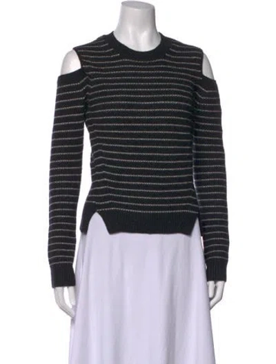 Pre-owned Allsaints Wool Striped Sweater In Black