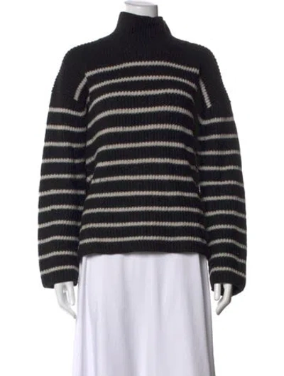 Pre-owned Allsaints Wool Striped Sweater In Black/grey