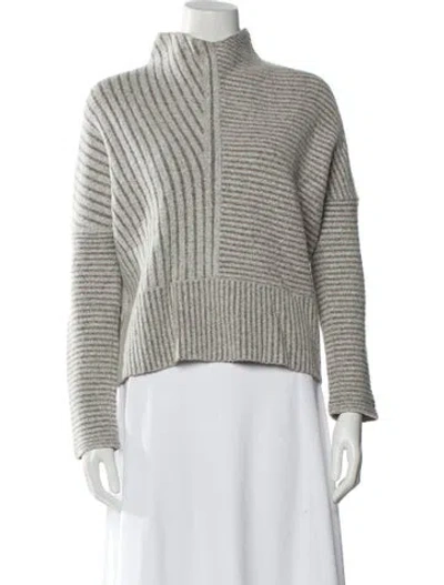 Pre-owned Allsaints Wool Striped Sweater In Gray