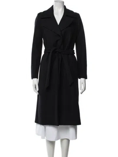 Pre-owned Allsaints Wool Trench Coat In Black