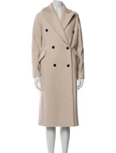 Pre-owned Allsaints Wool Trench Coat In Neutral