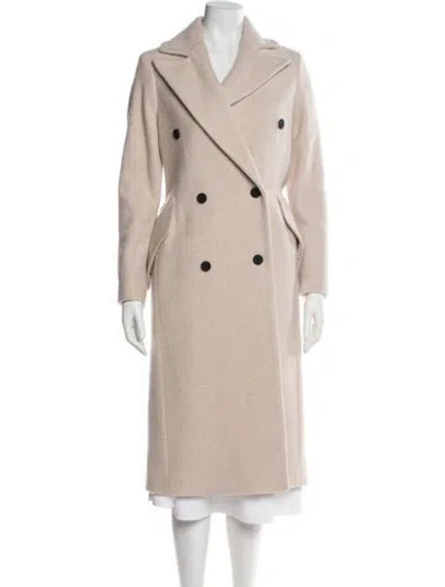 Pre-owned Allsaints Wool Trench Coat In Neutral