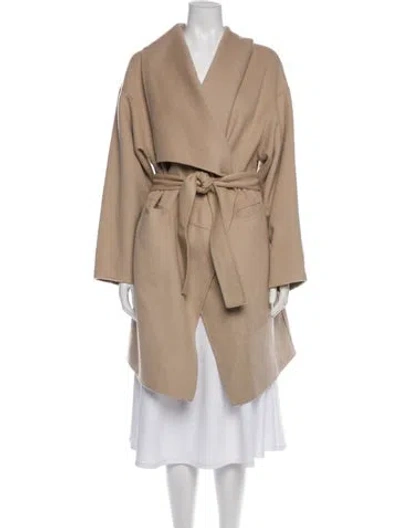 Pre-owned Allsaints Wool Trench Coat In Neutral
