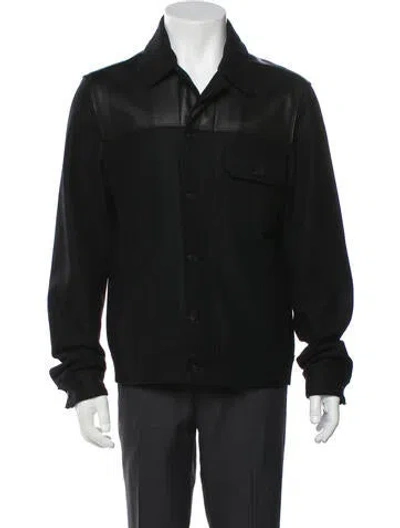 Pre-owned Allsaints Wool Trucker Jacket In Black