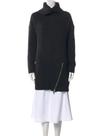 Pre-owned Allsaints Wool Turtleneck Sweater In Black