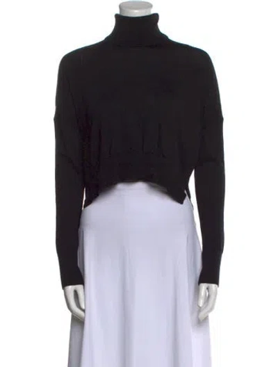 Pre-owned Allsaints Wool Turtleneck Sweater In Black