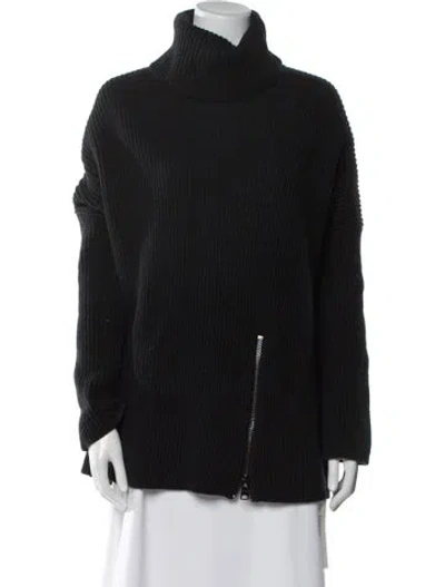 Pre-owned Allsaints Wool Turtleneck Sweater In Black