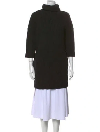 Pre-owned Allsaints Wool Turtleneck Sweater In Black