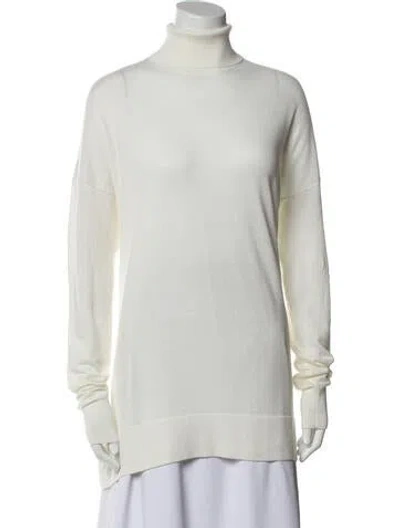 Pre-owned Allsaints Wool Turtleneck Sweater In Neutral