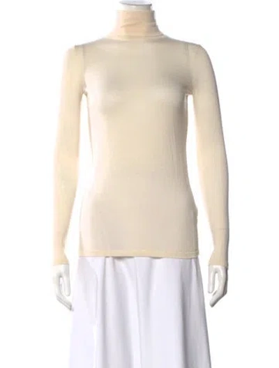 Pre-owned Allsaints Wool Turtleneck Sweater In Neutral