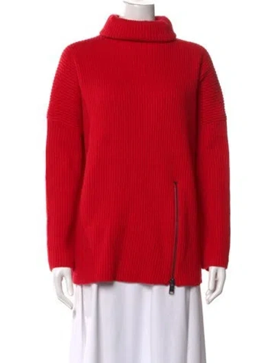 Pre-owned Allsaints Wool Turtleneck Sweater In Red
