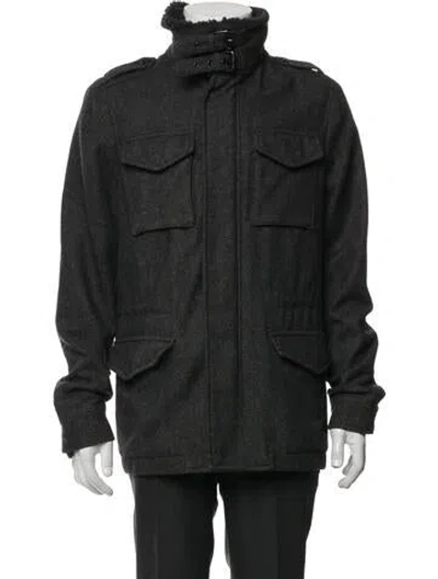 Pre-owned Allsaints Wool Utility Jacket In Green
