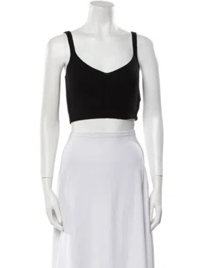 Pre-owned Allsaints Wool V-neck Crop Top In Neutral
