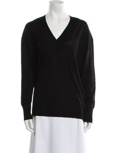 Pre-owned Allsaints Wool V-neck Sweater In Black