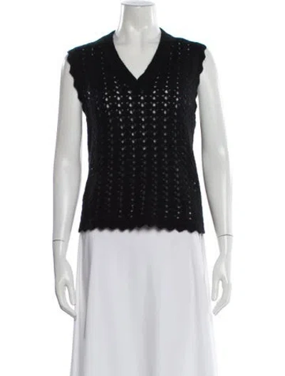 Pre-owned Allsaints Wool V-neck Sweater In Black