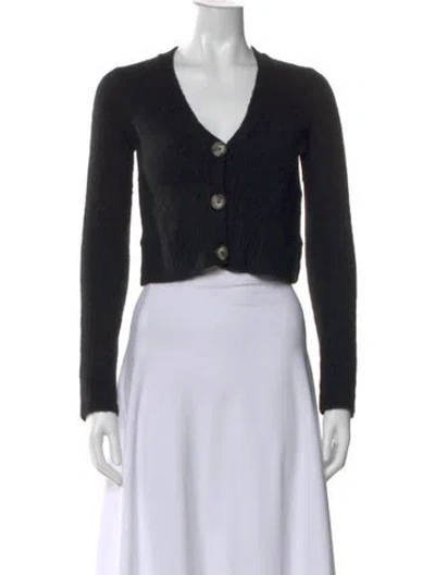 Pre-owned Allsaints Wool V-neck Sweater In Black