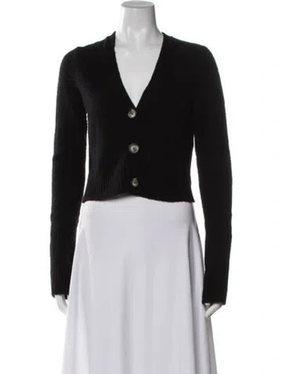 Pre-owned Allsaints Wool V-neck Sweater In Black