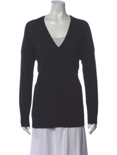 Pre-owned Allsaints Wool V-neck Sweater In Gray