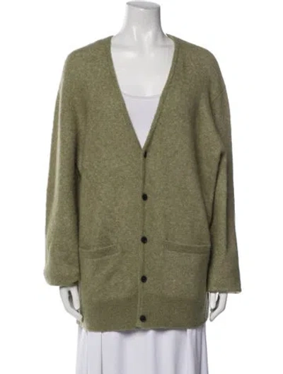 Pre-owned Allsaints Wool V-neck Sweater In Green