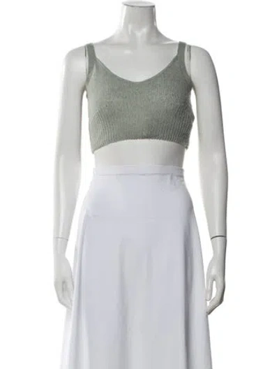 Pre-owned Allsaints Wool V-neck Sweater In Green