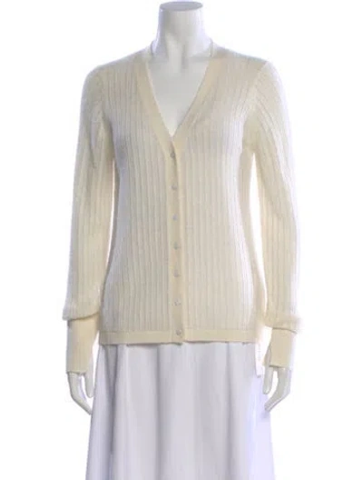 Pre-owned Allsaints Wool V-neck Sweater In Neutral