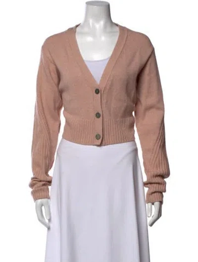 Pre-owned Allsaints Wool V-neck Sweater In Pink