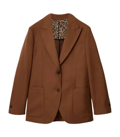 Allsaints Wool-blend Beck Blazer In Brown