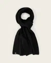 Allsaints Wool/polyester Iggy Wool Blend Scarf In Black