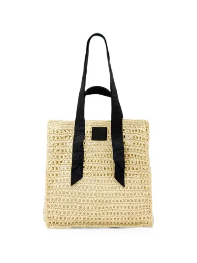 Allsaints Woven Logo-strap Tote Bag In Multi