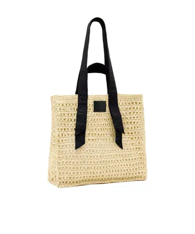 Allsaints Woven Logo-strap Tote Bag In Nude