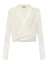 Allsaints Womens Chalk White Wasson Pirate-wear Merino-wool Cardigan In White