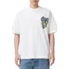 Allsaints Mens Optic White Howl Graphic-print Organic-cotton T-shirt In Chalk White