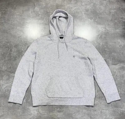 Pre-owned Allsaints X Vintage Allsaints Hoodie Oversized Knitted Y2k Style In Grey