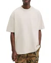 Allsaints Xander Flocked Logo Oversized T-shirt In Muted White