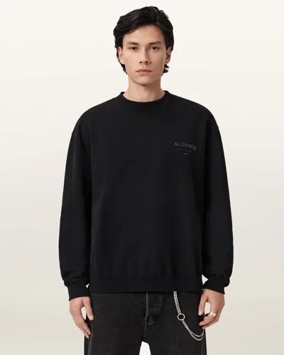 Allsaints Xander Crew Neck Sweatshirt In Black