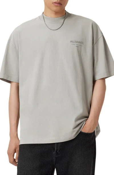 Allsaints Xander Crewneck T-shirt In Gray