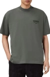 Allsaints Xander Crewneck T-shirt In Gray