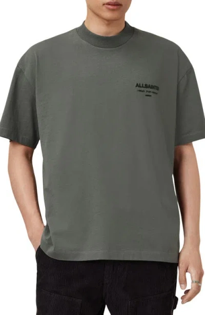 Allsaints Xander Crewneck T-shirt In Gray